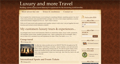 Desktop Screenshot of luxuryandmoretravel.com